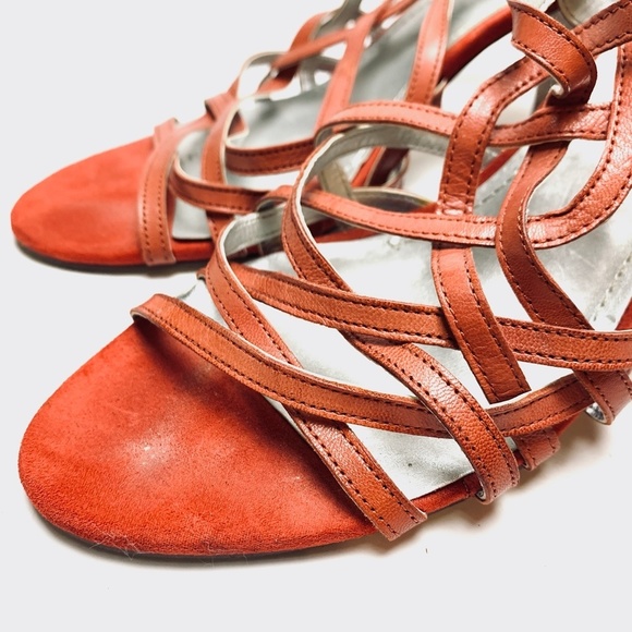 BANDOLINO KITCHIE Stacked Leather Heels Sandals 10 - Picture 10 of 11